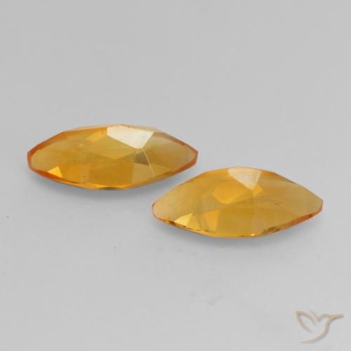 Gemme di Citrino Arancio Medio naturale da 0.95 ct, Taglio marquise, VVS-VS