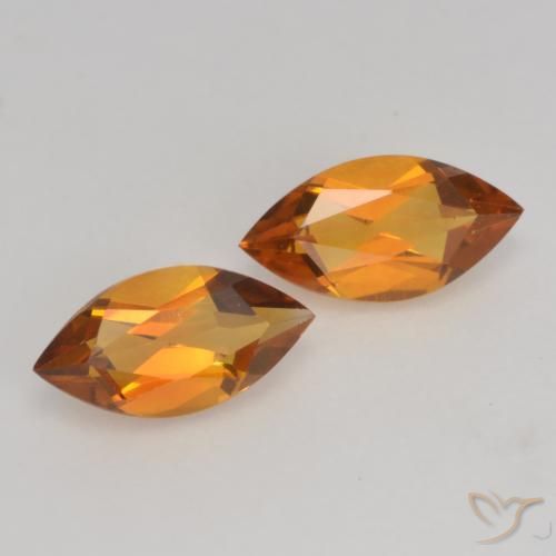 Gemme di Citrino Arancio Medio naturale da 0.97 ct, Taglio marquise, VVS-VS
