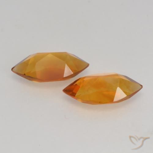 Gemme di Citrino Arancio Medio naturale da 0.97 ct, Taglio marquise, VVS-VS