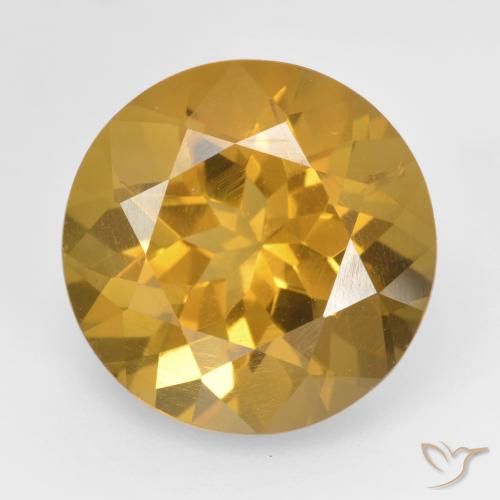 8.60ct Naturale Arancio dorato Citrino, Rotondo, VVS-VS