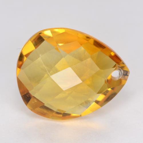 Citrino naturale dorato da 3,55 ct, taglio a pera, VVS-VS