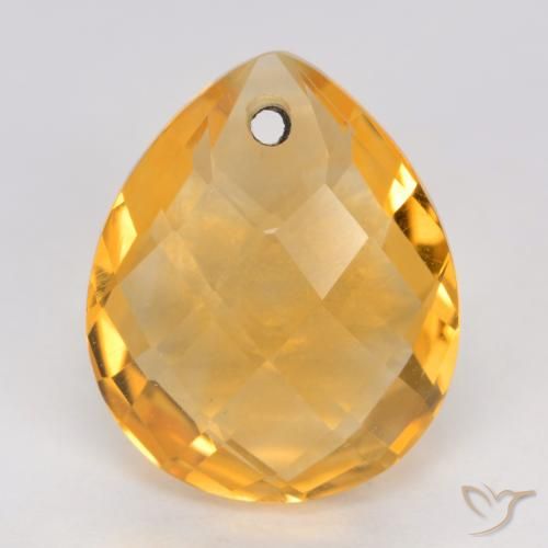 3.72ct Naturale Arancio-Oro Citrino, Forma a pera, VVS-VS