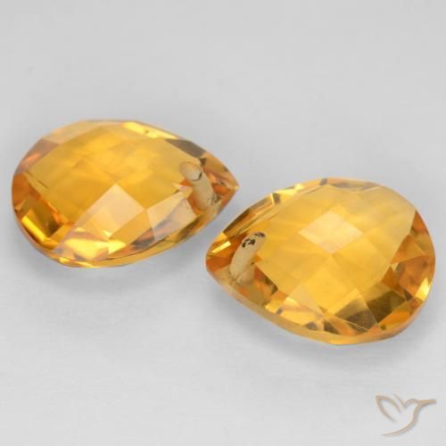Gemme di Citrino Dorato scuro naturale da 7.39 ct, Forma a pera, VVS-VS