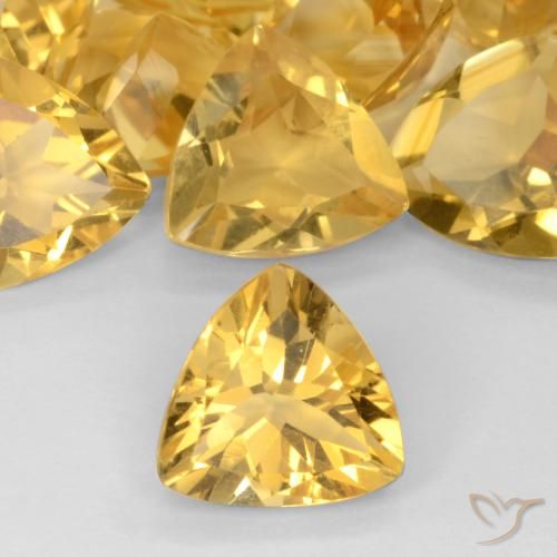 1.50ct Naturale Oro profondo Citrino, Taglio trillion, VVS-VS