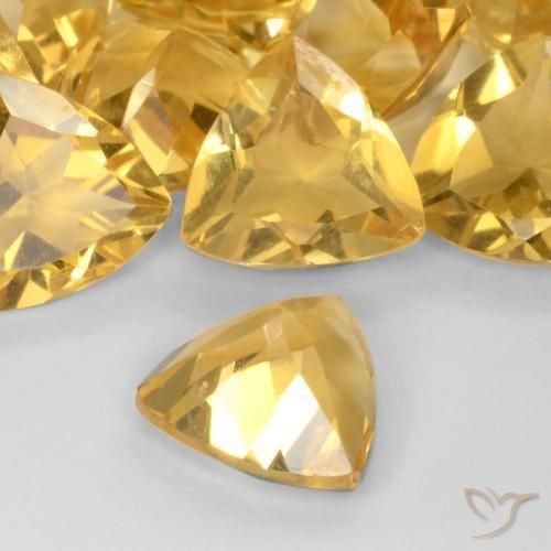 Citrino Oro profondo naturale da 1.50 ct, Taglio trillion, VVS-VS