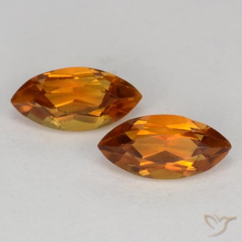 1.27ctw Naturale Arancio Medio Citrino, Taglio marquise, VS