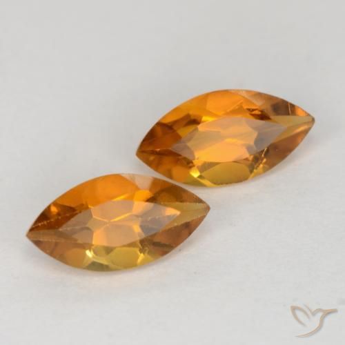 Gemme di Citrino Arancio Medio naturale da 1.05 ct, Taglio marquise, VS