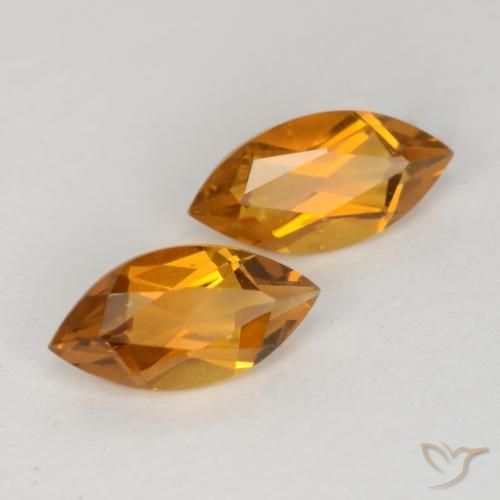 Gemme di Citrino Marrone arancio naturale da 1.05 ct, Taglio marquise, VS