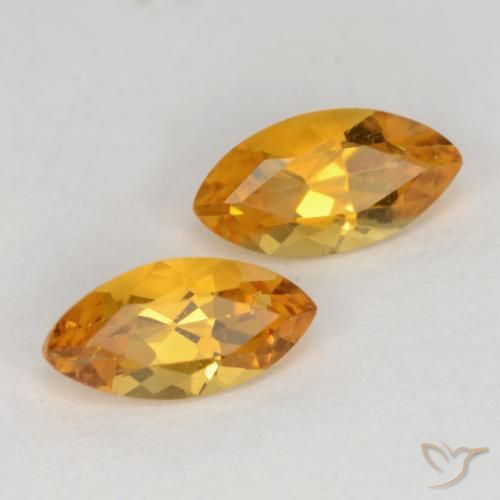 Gemme di Citrino Arancio intenso-OroG naturale da 1.08 ct, Taglio marquise, VS