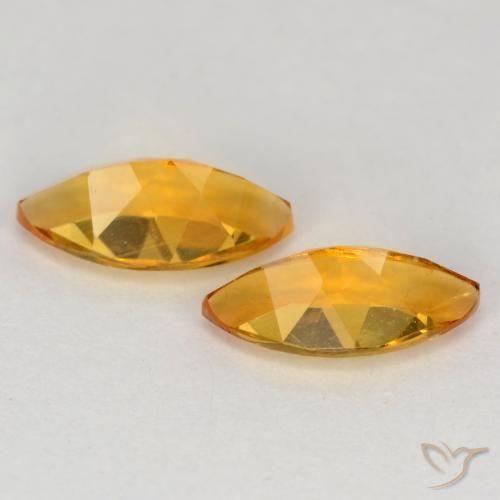 Gemme di Citrino Arancio intenso-OroG naturale da 1.08 ct, Taglio marquise, VS