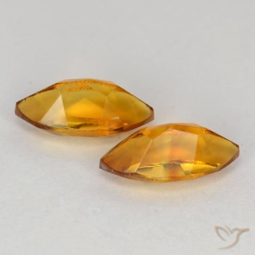 Gemme di Citrino Arancio Medio naturale da 1.19 ct, Taglio marquise, VS
