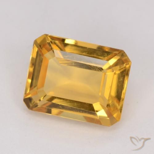 Citrino Dorato scuro naturale da 1.47 ct, Ottagonale / Taglio smeraldo, VVS-VS