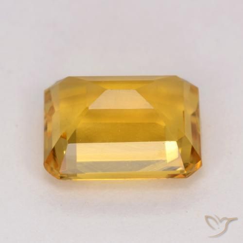 Citrino Dorato scuro naturale da 1.47 ct, Ottagonale / Taglio smeraldo, VVS-VS