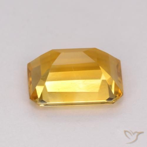 Citrino Arancio Dorato Profondo naturale da 1.20 ct, Ottagonale / Taglio smeraldo, VVS-VS
