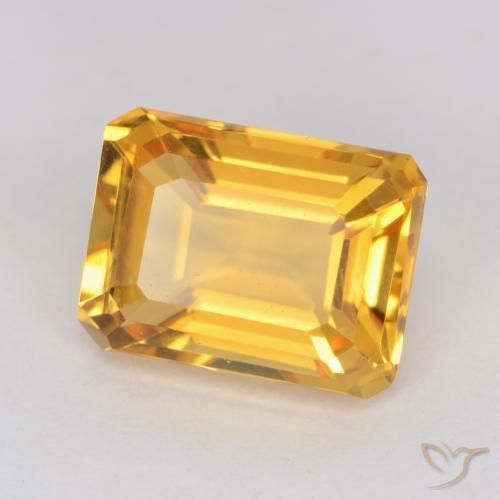 Citrino Dorato scuro naturale da 1.44 ct, Ottagonale / Taglio smeraldo, VVS-VS