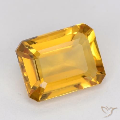 Citrino Arancio dorato naturale da 1.44 ct, Ottagonale / Taglio smeraldo, VVS-VS