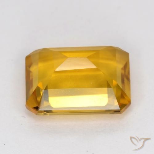 Citrino Arancio dorato naturale da 1.44 ct, Ottagonale / Taglio smeraldo, VVS-VS