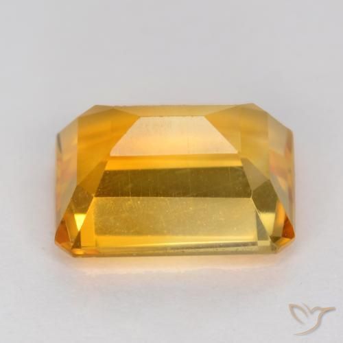 Citrino Dorato scuro naturale da 1.57 ct, Ottagonale / Taglio smeraldo, VVS-VS