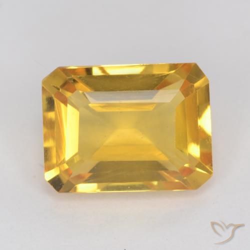 1.45ct Naturale Dorato Citrino, Taglio smeraldo, VVS-VS