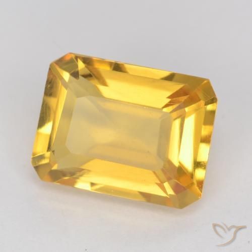 Citrino Dorato naturale da 1.45 ct, Ottagonale / Taglio smeraldo, VVS-VS
