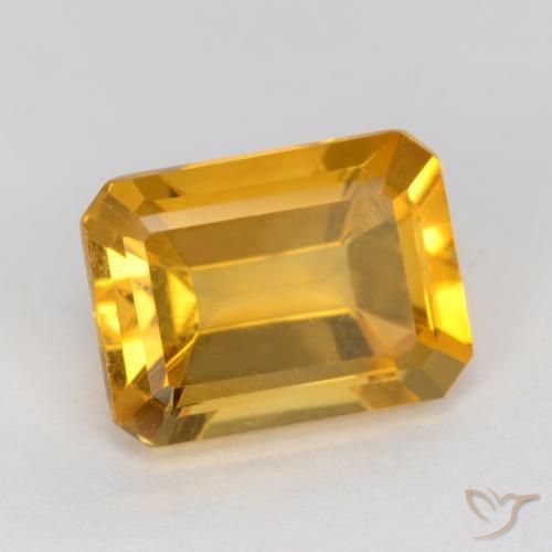 Citrino Arancio-Oro naturale da 1.37 ct, Ottagonale / Taglio smeraldo, VVS-VS