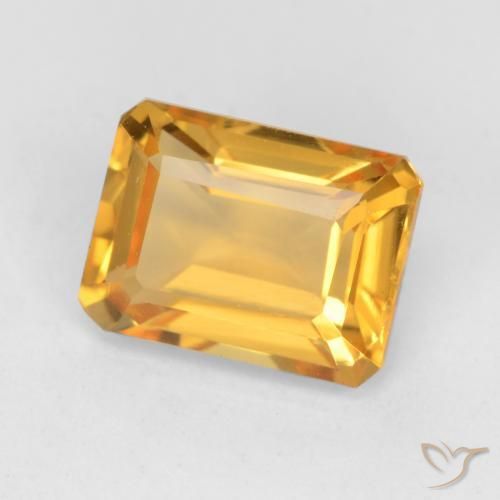 Citrino Dorato scuro naturale da 1.67 ct, Ottagonale / Taglio smeraldo, VVS-VS