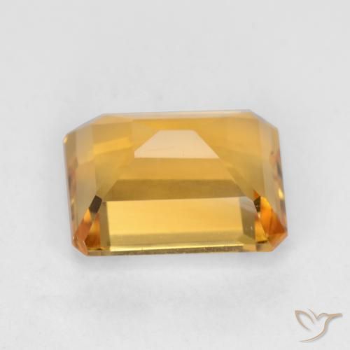 Citrino Dorato scuro naturale da 1.67 ct, Ottagonale / Taglio smeraldo, VVS-VS