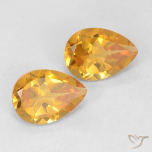 Gemme di Citrino Dorato scuro naturale da 1.33 ct, Forma a pera, VVS-VS