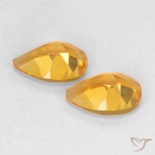 Gemme di Citrino Dorato scuro naturale da 1.33 ct, Forma a pera, VVS-VS