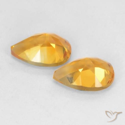 Gemme di Citrino Arancio-Oro naturale da 1.33 ct, Forma a pera, VVS-VS