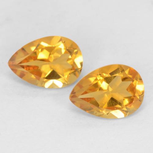 Citrino naturale dorato da 1,37 ct, taglio a pera, VVS-VS