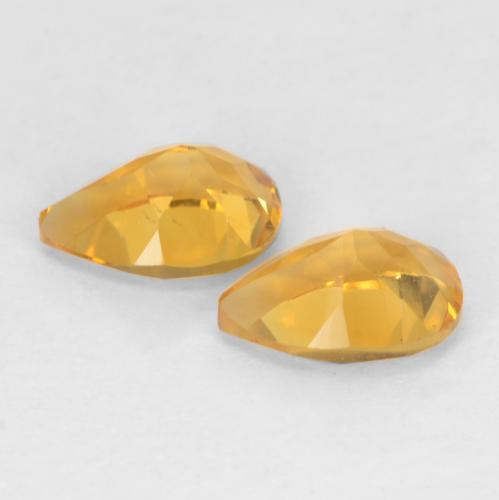 Citrino naturale dorato da 1,37 ct, taglio a pera, VVS-VS