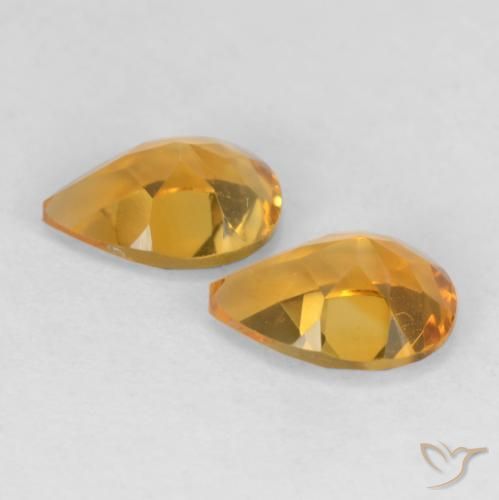 Gemme di Citrino Arancio Scuro-Oro naturale da 1.27 ct, Forma a pera, VVS-VS