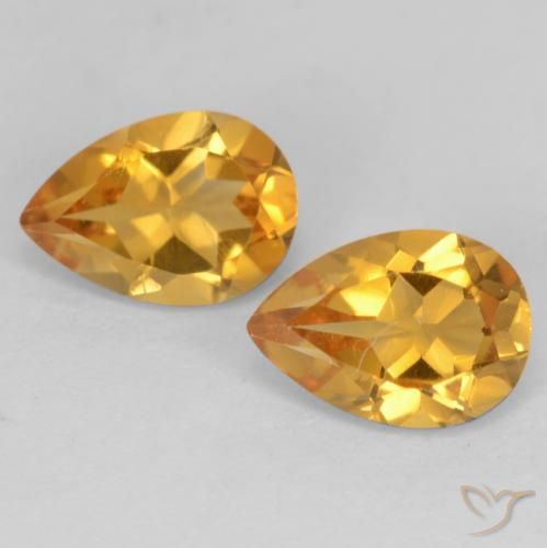 1.28ctw Naturale Arancio Scuro-Oro Citrino, Forma a pera, VVS-VS