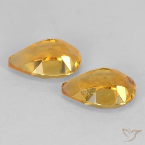 Gemme di Citrino Dorato scuro naturale da 1.31 ct, Forma a pera, VVS-VS