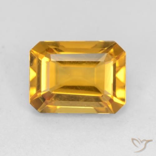 Citrino Arancio Dorato Profondo naturale da 1.44 ct, Ottagonale / Taglio smeraldo, VVS-VS