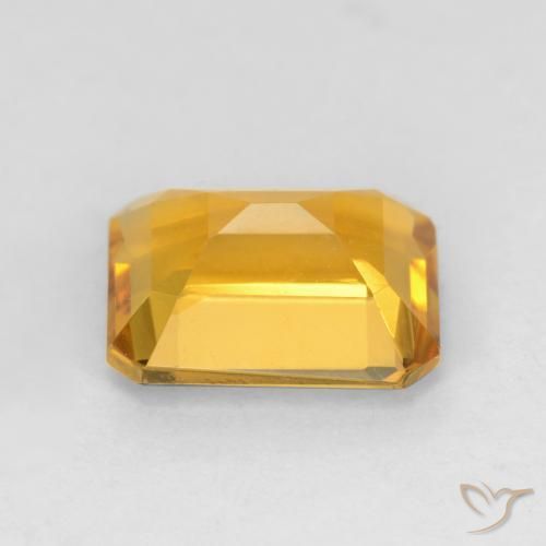 Citrino Arancio Dorato Profondo naturale da 1.44 ct, Ottagonale / Taglio smeraldo, VVS-VS