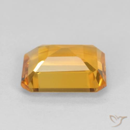 Citrino Arancio Medio naturale da 1.37 ct, Ottagonale / Taglio smeraldo, VVS-VS