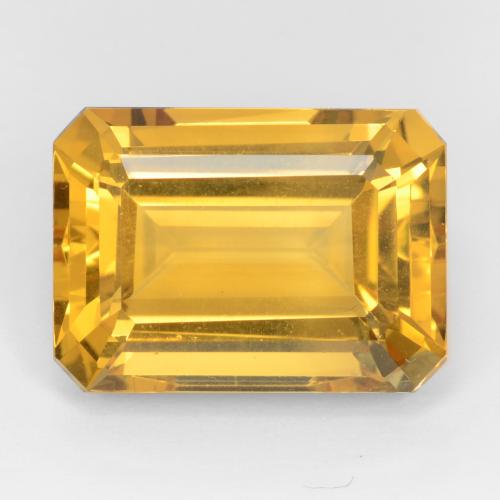Citrino naturale dorato da 16,12 ct, taglio smeraldo, VVS-VS