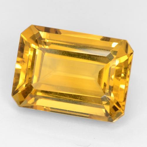 Citrino naturale dorato da 16,12 ct, taglio smeraldo, VVS-VS