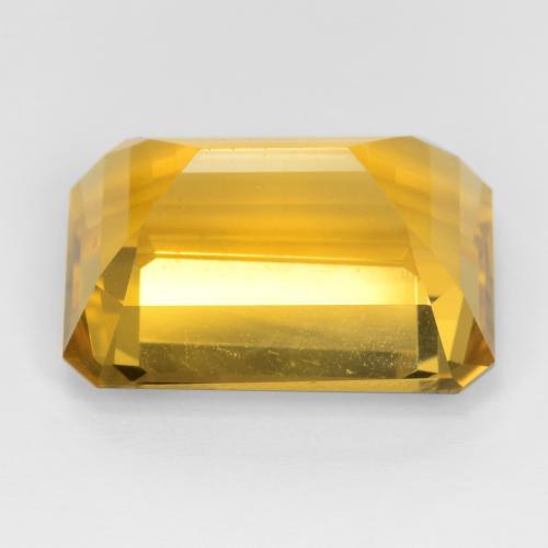 Citrino naturale dorato da 16,12 ct, taglio smeraldo, VVS-VS