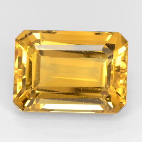 Citrino naturale dorato da 17,53 ct, taglio smeraldo, VVS-VS
