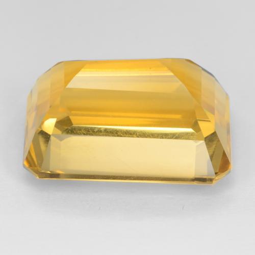 Citrino naturale dorato da 17,53 ct, taglio smeraldo, VVS-VS