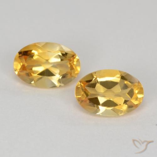 0.80ctw Naturale Arancio dorato Citrino, Ovale, VS