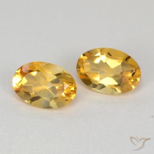 Gemme di Citrino Arancio dorato naturale da 0.80 ct, Ovale, VS