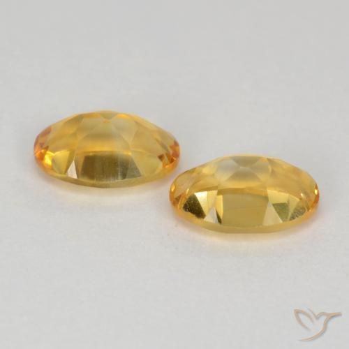 Gemme di Citrino Arancio dorato naturale da 0.80 ct, Ovale, VS
