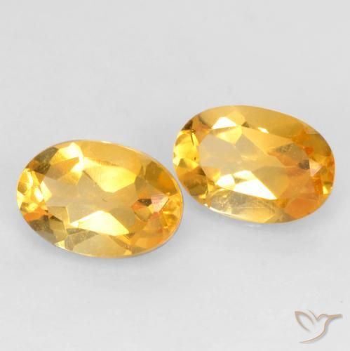 Gemme di Citrino Arancio-Oro naturale da 0.84 ct, Ovale, VS