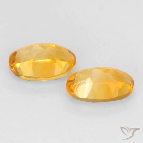 Gemme di Citrino Arancio-Oro naturale da 0.84 ct, Ovale, VS