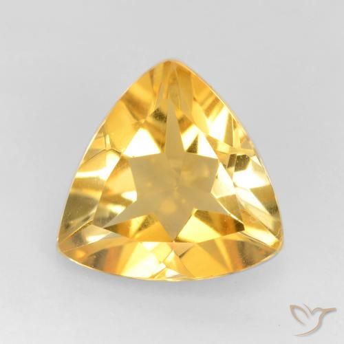 1.50ct Naturale Oro medio Citrino, Taglio trillion, VS