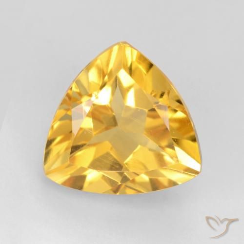 1.83ct Naturale Oro brillante Citrino, Taglio trillion, VVS-VS